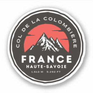 Sticker col de la colombiere, alpes françaises