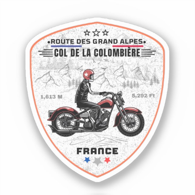 Sticker Col de la colombiere, alpes françaises (Recto)