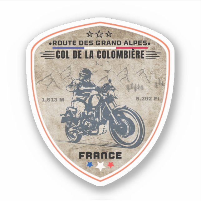 Sticker Col de la colombiere, alpes françaises (Devant)
