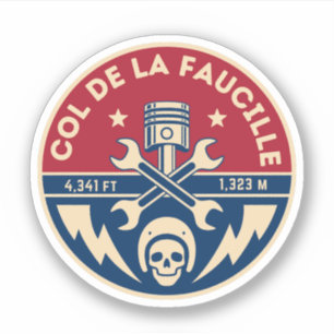 Sticker Col de la Faucille Français Alpes visite à vélo