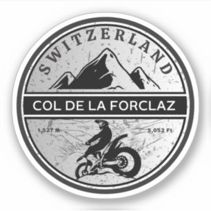 Sticker Col de la Forclaz circuit moto dans les Alpes suis