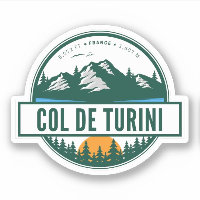 Sticker Col de turini, Alpes Maritimes (Devant)