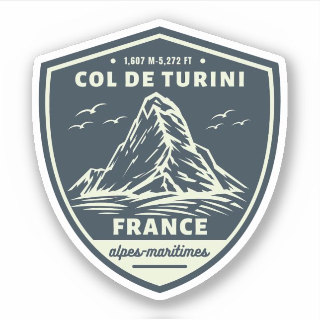 Sticker Col de turini, Alpes Maritimes (Devant)