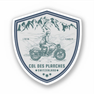 Sticker Col des Planches tour en moto suisse alpes