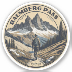 Sticker Col du Balmberg alpes suisses sentiers de randonné