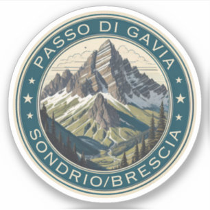 Sticker col du Gavia col de montagne brescia Alpes italien