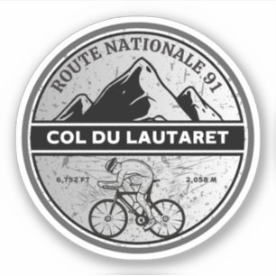 Sticker Col du Lautaret Alpes françaises balade à vélo