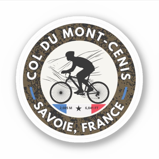 Sticker Col du Mont Cenis Massif français Cadeaux alpins (Devant)