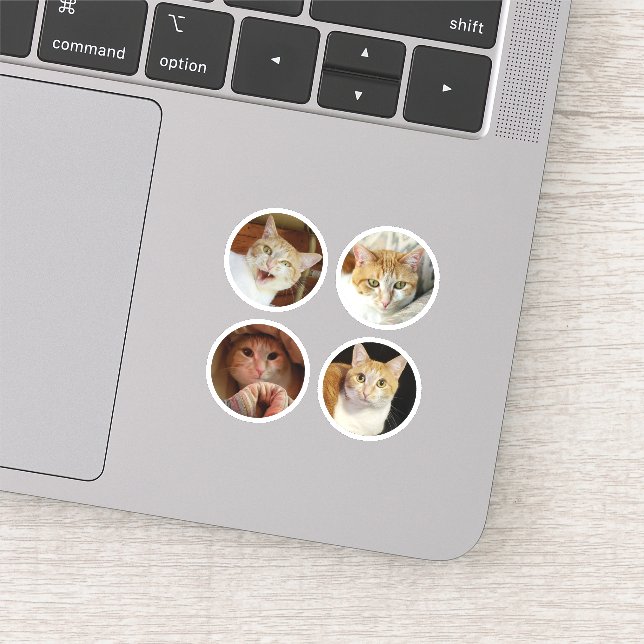 Sticker Collage de photos sur mesure 4 minimaliste Vinyle  (Détail)