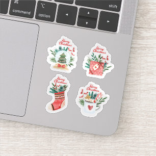 Sticker Collection d'autocollants de Noël festifs