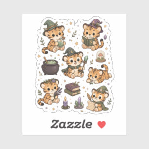 Sticker Collection d'autocollants de Tigre Magique Kawaii