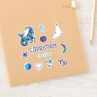 Sticker Collection d'autocollants du zodiaque Capricorne