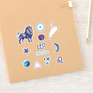 Sticker Collection d'autocollants du zodiaque Lion