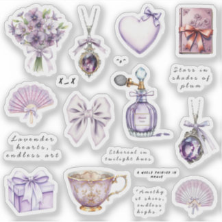 Sticker Collection d'autocollants Purple Bliss