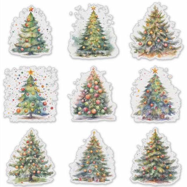 Sticker Collection d'autocollants traditionnels d'arbre de (Devant)