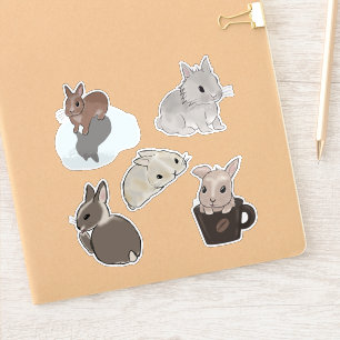Sticker Collection de lapins mignons 4