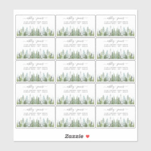 Sticker Collection de Mariages de la forêt de pins d'aquar