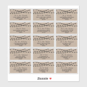 Sticker Collection de Mariages Rustic Kraft
