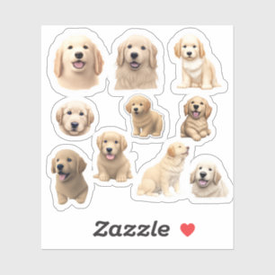Sticker Collection de Marionnettes Golden Retriever