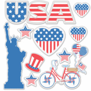 Sticker Collection d'éléments patriotiques Vinyle