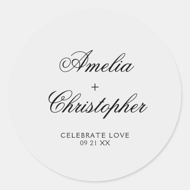 Sticker collection Mariage floral romantique (Devant)