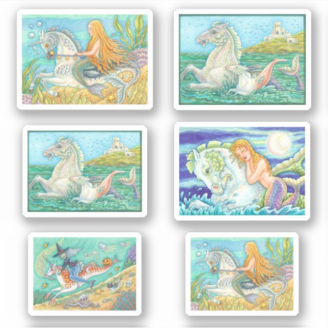 STICKER COLLECTION MIXTE MERMAID / MERHORSE IMAGINAIRE HOR (Devant)