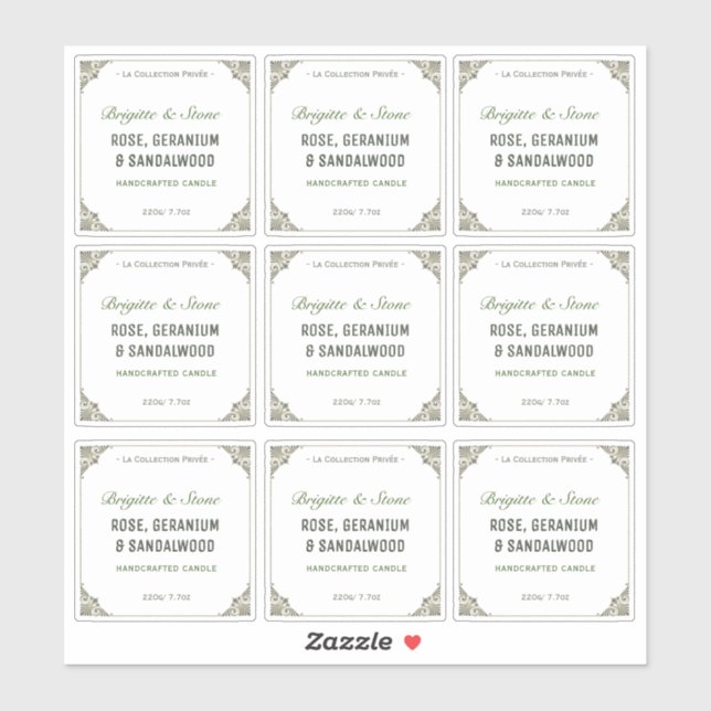 Sticker Collection privée Bougie transparente artisanale (Feuille)