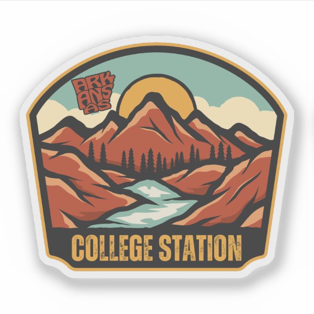 Sticker College Station, Arkansas  (Devant)