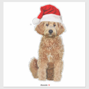Sticker Collier de Noël 14x14 de doodle doré