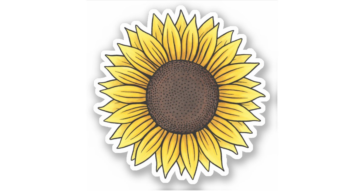 Stickers Muraux Fleur Tournesol - Décalcomanie ADS - Autocollant Déco