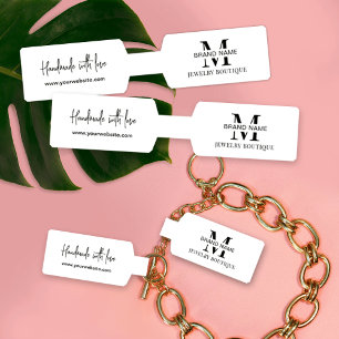 Sticker Collier Minimaliste Bijou Barre de Piercing Label