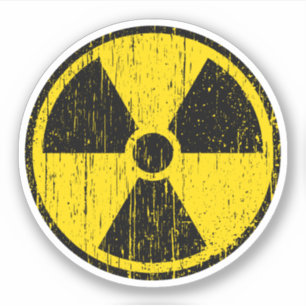 Sticker Colonne anti-radiation nucléaire usée et en détres