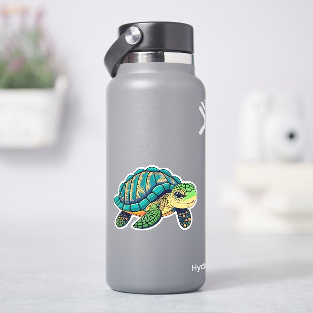 Sticker Colonne de tortue de mer pour enfants (HydroFlask)