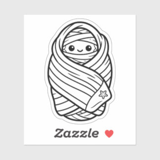 Sticker Color Your Own Kawaii Beach Mummy Starfish