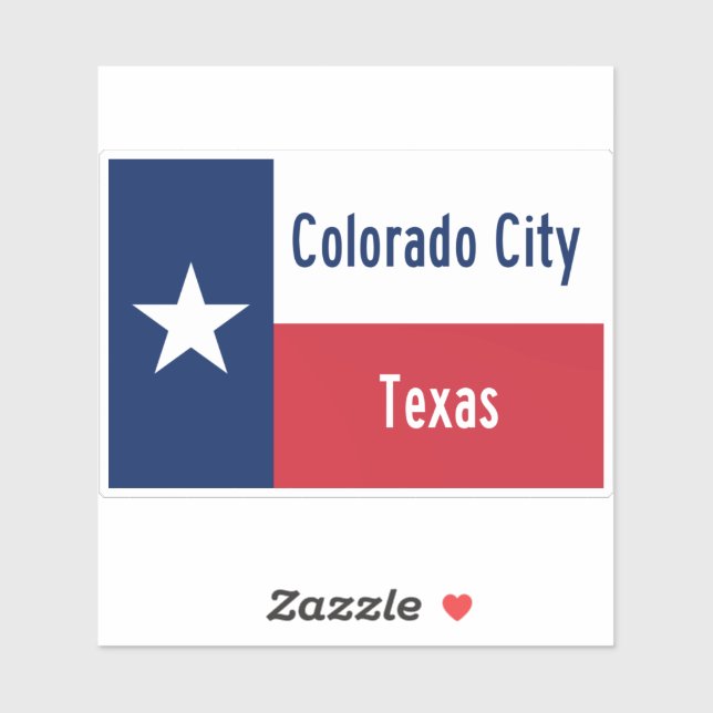 Sticker Colorado City Texas (Feuille)