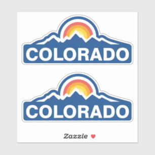 Sticker Colorado Flag Mountain
