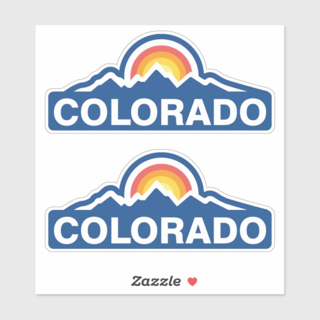 Sticker Colorado Flag Mountain (Feuille)