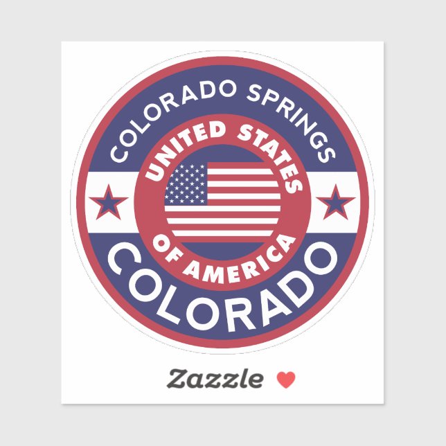 Sticker COLORADO SPRINGS, Colorado (Feuille)