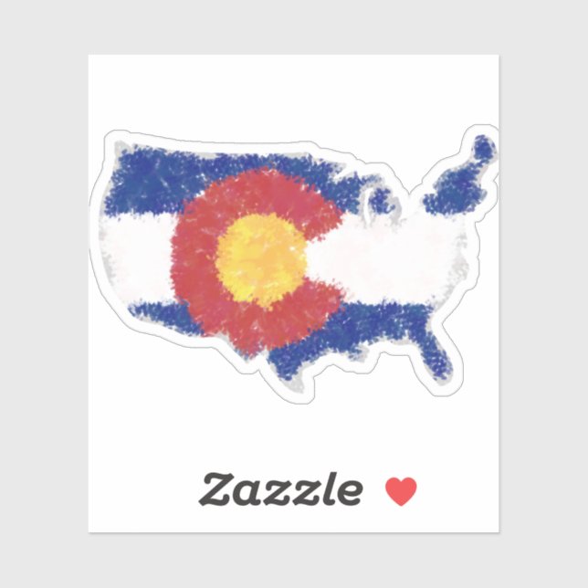 Sticker Colorado, USA (Feuille)