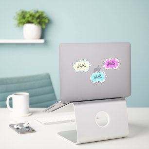 Sticker Coloré Bonjour texte