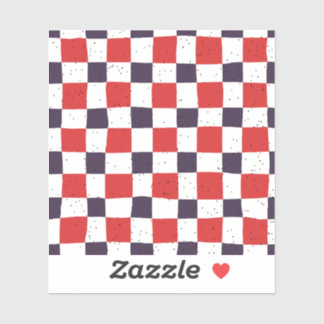 Sticker Coloré en vichy motif Cool Scrapbooking rouge
