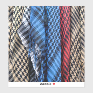 Sticker Coloré Palestinien Keffiyeh