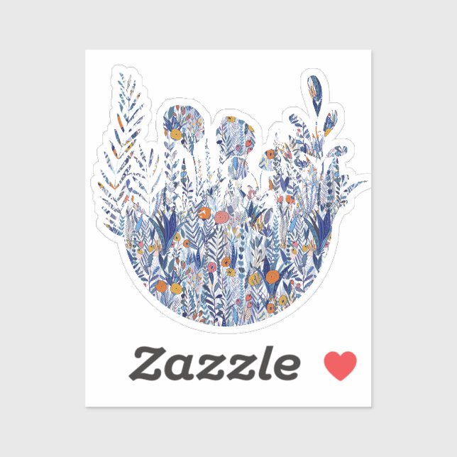 Sticker Colorful Bold Garden Mix (Feuille)