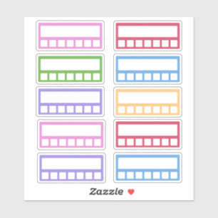 Sticker Colorful Weekly Habit Tracker