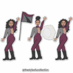 Sticker Combinaison de danseuse Merlot Argenté #2