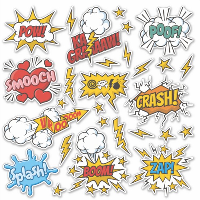 Sticker Comic Sound Effects (Devant)
