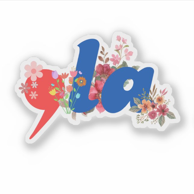 Sticker Comma la Flowers (Devant)