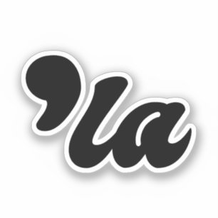 Sticker Comma La - Kamala Black