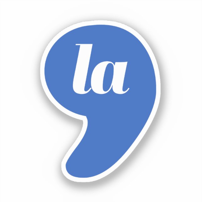 Sticker Comma La - Kamala Blue (Recto)