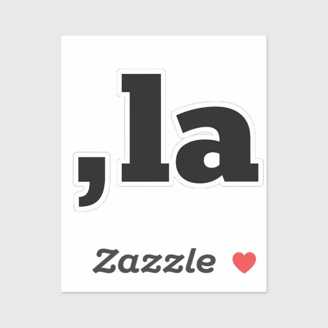 Sticker Comma La Kamala Harris - Conception de texte custo (Feuille)